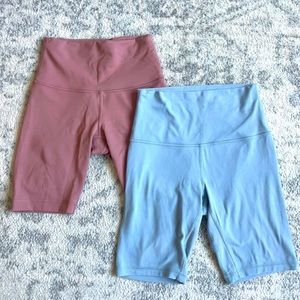 2 lululemon biker shorts size 4